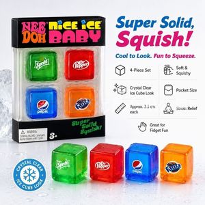 NeeDoh Nice Ice Baby Mini <b>Cube</b> 4-Pack Transparent Super Solid Squish Sensory Fidget Squeeze Toy Maltose <b>Cube</b> Promotional Toys - Product Image 6