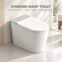 WC intelligent de petite taille 580 mm avec siège chauffant, lavage à l'eau chaude, télécommande et chasse d'eau par siphon