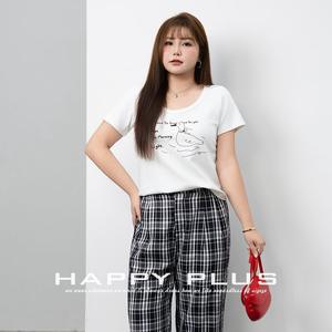 Runqi T-shirt noir pour femme, col rond, manches courtes, jersey respirant, grande taille, haut d'été confortable N9158 - Product Image 3