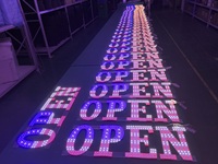 Enseigne LED « OPEN » 14'' x 40'' Hidly, enseigne LED « OPEN » pour entreprise, affichage LED 12V