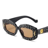 Nouveau carré brillant étoilé mode Hip Hop lunettes de soleil femmes personnalisé tendance diamant lunettes de soleil 2025