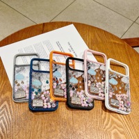 Funda de Teléfono de Lujo para Mujer con Diseño 3D de Diamantes de Imitación para iPhone 17 16 15 14 13, Carcasa Brillante de Epoxi a Prueba de Golpes con Bumper de Color Caramelo