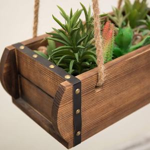 Maceta Colgante Rústica, Colgadores de Pared con Cuerda para Plantas Suculentas, Flores, <span class=keywords><strong>Cactus</strong></span>, Hierbas, Plantas Pequeñas, Jardín de Ventana Interior - Product Image 5
