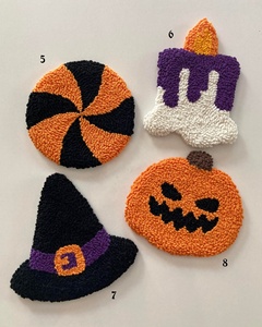 Remise chaude À La Main Fantôme Citrouille Motif Halloween Décorations De Fête Poinçon Aiguille Tasse Tapis Artisanat Dessous De Verre Coffret Cadeau - Product Image 5
