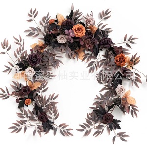 Artificial Flower Garland Silk Rose Autumn <b>Leaves</b> Halloween Wedding <b>Decor</b> <b>Wall</b> Hanging Festival Decoration 1234 MSY057 - Product Image 2