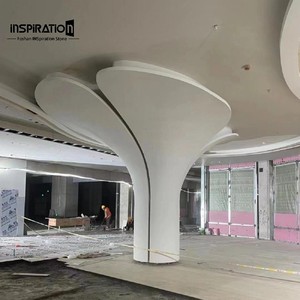Columnas de Estilo Dorico GRG Hechas a Medida, Simples y Resistentes para la Decoración Interior de Edificios Gubernamentales y Bibliotecas, Poste con Forma Elegante GRG - Product Image 4