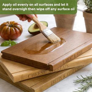 Set di 3 Taglieri a Forma di Libro con Supporto, Taglieri da <span class=keywords><strong>Cucina</strong></span> in Legno che Ricordano Libri per Verdure, Formaggio e Carne - Product Image 6