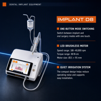 Moteur d'implant dentaire mini compact avec interface à double écran, commande tactile et bouteille d'irrigation
