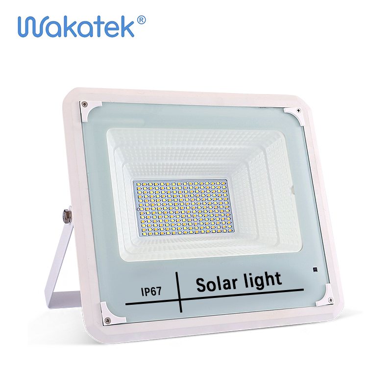 Лидер продаж, портативная солнечная светодиодная уличная лампа WAKATEK 200 Вт, уличная лампа, Солнечный перезаряжаемый прожектор