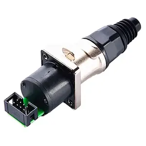 Jnicon Screw locking waterproof connector RJ45 USB connector panel mount socket male female connector supplier