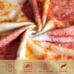 Vente chaude CVS BSCI Ultra Food Tortilla Blanket Couvertures à pizza imprimées en flanelle super douce pour adultes et enfants - Product Image 2