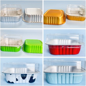 Moules à cupcakes en aluminium de 100 ml, ramequins jetables, mini-moules à <span class=keywords><strong>muffins</strong></span>, fournitures de boulangerie, bols carrés, contenants à dessert - Product Image 4