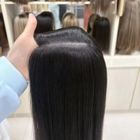 Perruque en cheveux humains vierges à base de soie invisible et respirante, ajustement parfait au cuir chevelu, vente en gros d'usine