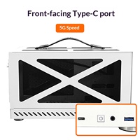 Mini-ITX Full Tower Acrylic Case Portable Compact Office DIY Simple Empty Case Mini Case Compact Beautiful Case Lightning Mouse