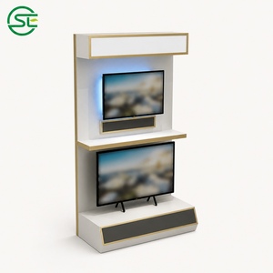 Estante de Exhibición Blanco para Pared, Mueble para Tienda de Electrodomésticos, Soporte de Exhibición para TV, Estantería para Minoristas, Personalizable - Product Image 1