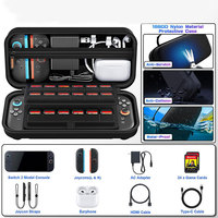 Étui de transport en nylon 1680D imperméable pour Switch 2, sac de rangement pleine grandeur anti-collision avec organisateur de cartes de jeu