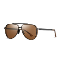 Lunettes de soleil polarisées TAC légères à monture métallique intégrale UV400 unisexe tendance pour hommes et femmes