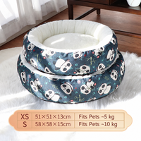 Coussin pour animaux de compagnie épais et chaud pour chats et petits chiens, tissu jacquard de style chinois, tapis doux pour chiots, coussin de couchage confortable pour l'hiver