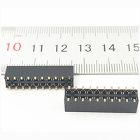 Connecteur femelle 2,54 mm H7.0 ODM double rangée 20 broches SMT plaqué or à broches rondes pour fabricant de circuits imprimés