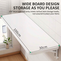 Bureau mural pliable, étagère gain de place, table flottante robuste pour bureau à domicile et étude