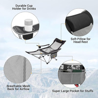 Chaise de plage de camping pliante confortable et moderne avec couvercle d'écran pour la pêche et l'utilisation du parc accessoire en tissu inclus dans le carton
