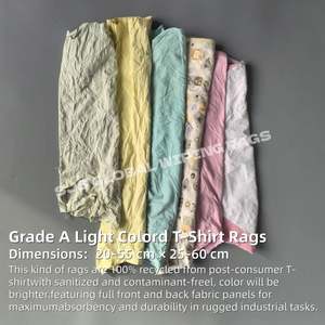 Paños de Limpieza Industriales de Algodón de Color Claro, Suaves y Absorbentes, para Uso en Talleres y Tiendas - Product Image 2