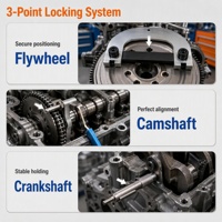 Motorsteuerriemen-Werkzeugset für F4P F4R Benzin- und Dieselmotoren, Nockenwellen-Kurbelwellen-Schwungrad-Arretierwerkzeug-Set zur Reparatur französischer Autos