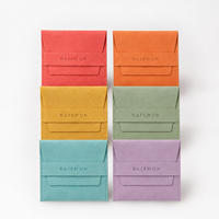 Pochette à bijoux en suède microfibre, sac d'emballage cadeau personnalisé avec logo, sérigraphie, estampage à chaud, OEM ODM pour bagues