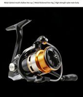 Moulinet de pêche spinning à bobine peu profonde pour eau de mer et lac, lancer longue distance, pêche en bateau, rapport 5.2:1