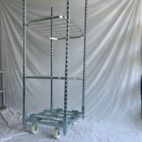 Chariot à fleurs en aluminium à quatre roues personnalisable OEM avec une capacité de 100 kg pour l'agriculture en serre et les outils de pépinière
