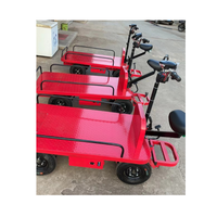 Carrito de Carga Eléctrico en Oferta, Carrito de Plataforma Eléctrico, Vehículo de Transporte para Obras de Construcción