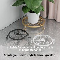 Rak Pot Bunga Multifungsi untuk Ruang Tamu Dalam Ruangan, Balkon, Desain Sederhana Bentuk Piring Terbang