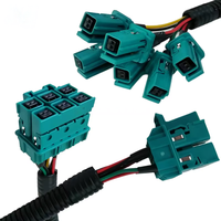 Harness Kabel Otomotif Kustom Dengan Adaptor Konektor Teal Kabel Panjang Kustom untuk Elektronik Kendaraan