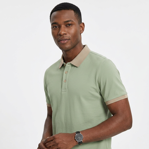 OEM Custom Logo Silk Screen Printed Solid Plain Dyed Breathable Summer <b>Men's</b> for <b>Shirt</b> Short Sleeve - Product Image 4