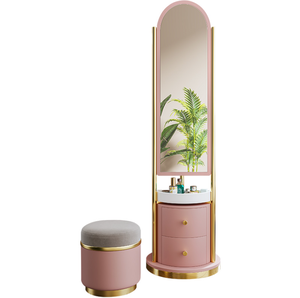 Coiffeuse Moderne Simple en <span class=keywords><strong>Fer</strong></span> <span class=keywords><strong>Forgé</strong></span> Artistique pour Petit Appartement avec Chaise et <span class=keywords><strong>Miroir</strong></span> - Product Image 6