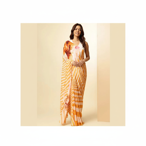 ชุดผ้าซาตินพิมพ์ลายดิจิตัลพร้อมเสื้อทันสมัยเสื้อผ้าสไตล์พื้นเมืองลำลองที่สวยงามสำหรับผู้ใหญ่ขายดีที่สุดในอินเดีย - Product Image 1