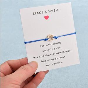 Custom Black Red White Knit Originality Wave Make a Wish Card <strong>Bracelet</strong> <strong>Aesthetic</strong> in Spanish Wish <strong>Bracelet</strong> - Product Image 5