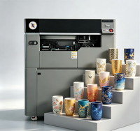 Imprimante UV Cylindrique Haute Vitesse avec Différence de Hauteur Maximale de 15 mm pour l'Impression sur Tasses, Gobelets et Bouteilles