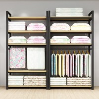Étagère de présentation dorée pour articles de literie, support de présentation pour écharpes et draps, et étagères de rangement pour oreillers et housses de couette pour magasins de meubles