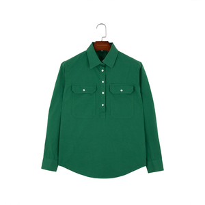Camicie da lavoro Casual di alta qualità in cotone pesante per <span class=keywords><strong>uomo</strong></span> mezzo bottone frontale con tasche da Cowboy e camicie da <span class=keywords><strong>uomo</strong></span> - Product Image 1