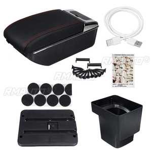 Reposabrazos para Coche Ford Focus 2 MK2 2005-2011, Consola Central con Caja de Almacenamiento, Soporte de Cuero, 7 Puertos USB, Cenicero y Portavasos - Product Image 5