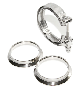Acier inoxydable de 3 pouces # Collier de serrage V-Band en acier inoxydable 304 poli miroir avec 2 brides pour tuyau d'échappement turbo, épaisseur 1,5 mm, ajustement universel - Product Image 2