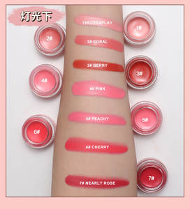 Crème blush vegan hautement pigmentée, 7 couleurs, couvercle blanc ou noir, personnalisable avec votre logo. - Product Image 3