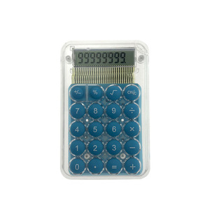 Miniature Calculator Solar Powered 8 Digit Blue ABS Material For Students Office Use - Product Image 5