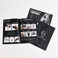 Service d'impression sur papier de mode de luxe Menu de salon de coiffure Publicité personnalisée Business Fold Flyer Brochure Dépliant