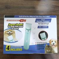 Afeitadora para mascotas alimentada por batería, cortadora de pelo, pulidora de uñas de plástico seguro para gatos para el cuidado eléctrico del pelo del pie del perro