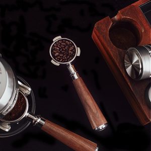 Thép Không Gỉ Lọc 51Mm 54Mm 58Mm Gỗ Gỗ Xử Lý Espresso Đáy Trần truồng Cà Phê Portafilter Cho Delonghi E61 - Product Image 3
