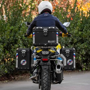 Borse Laterali per Moto Suzuki <span class=keywords><strong>V</strong></span> <span class=keywords><strong>Strom</strong></span> 800DE, Set di Tre Valigie con Lega di Alluminio e Supporto di Montaggio per Touring d'Avventura - Product Image 6