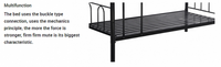Cadre de lit en acier pliable au design moderne, tube rond avec rangement pour la maison, les hôtels, les tailles disponibles, la chambre simple King Queen Double Twin
