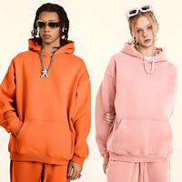 Sweat à capuche streetwear de haute qualité, 345g, lourd, avec logo personnalisé imprimé, design uni, sweat à capuche en polaire brodé pour l'hiver, pour hommes